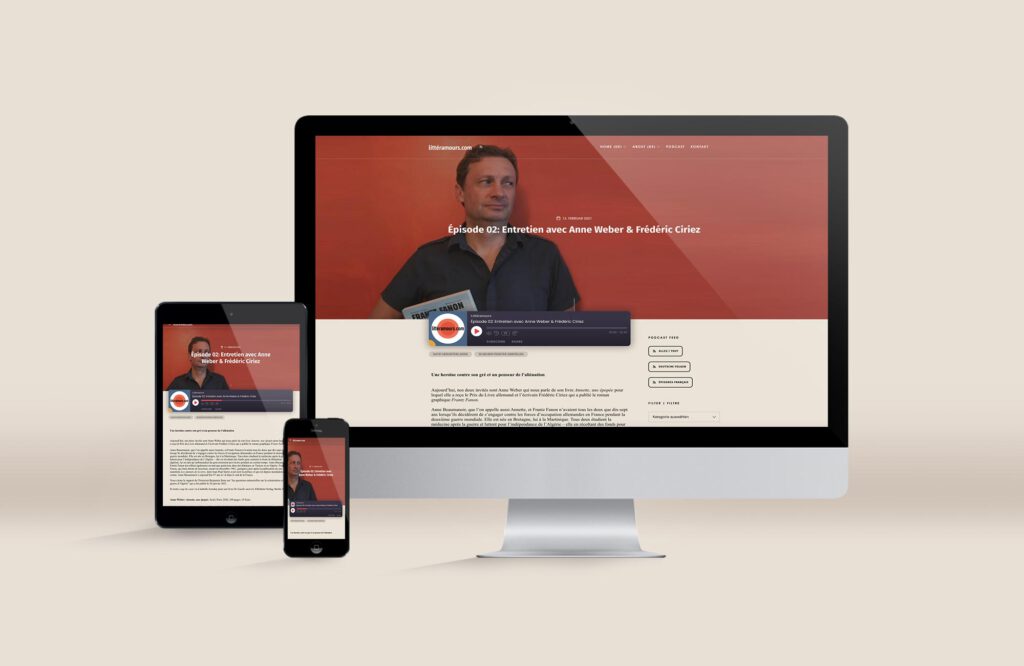 Littéramours Website für Literatur-Podcast