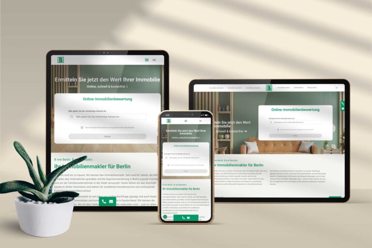 Corporate Website für Bendzko Immobilien –Startseite
