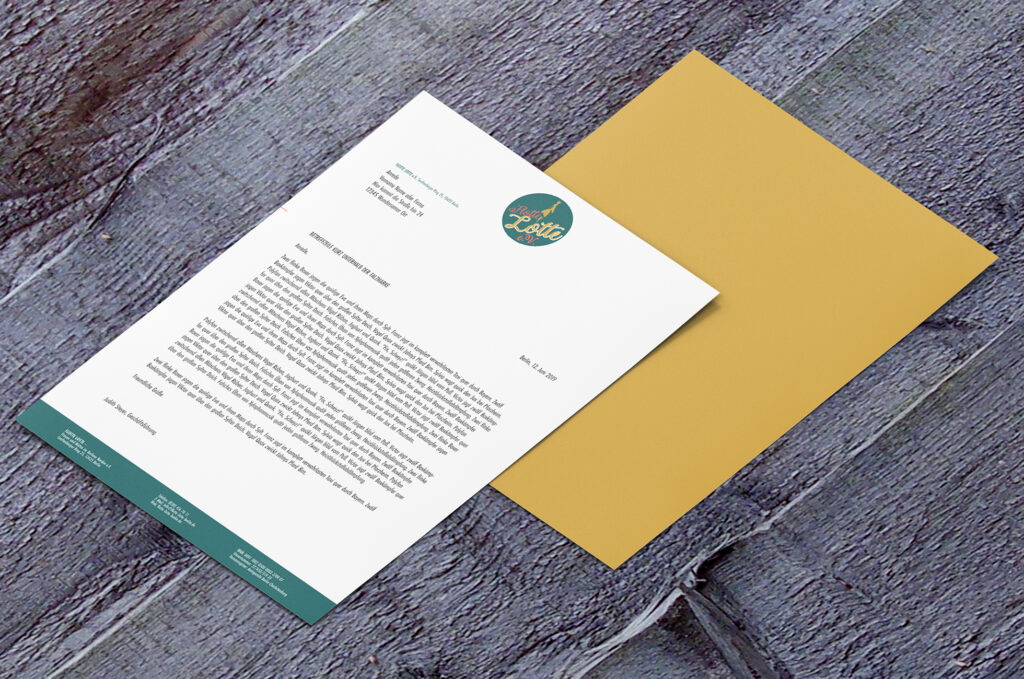 Briefbogen mit farbiger Rückseite nachhaltiger Ökodruck