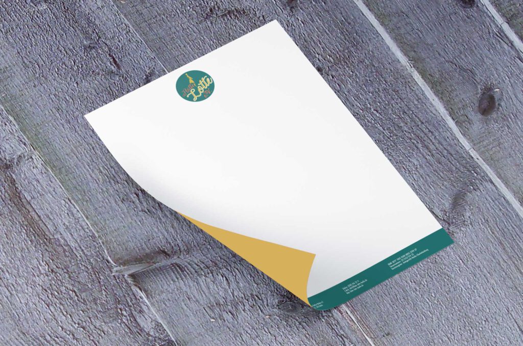 Briefbogen mit farbiger Rückseite nachhaltiger Ökodruck