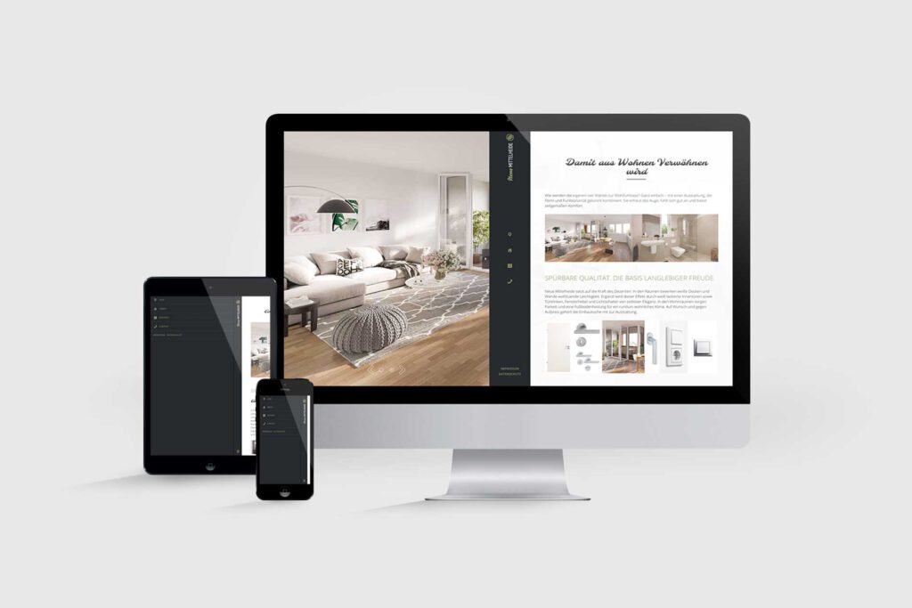 Website für Immobilienprojekt Neue Mittelheide