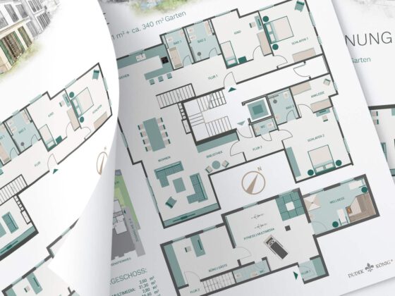 Grundrisse neu illustriert für Villa La Rochelle