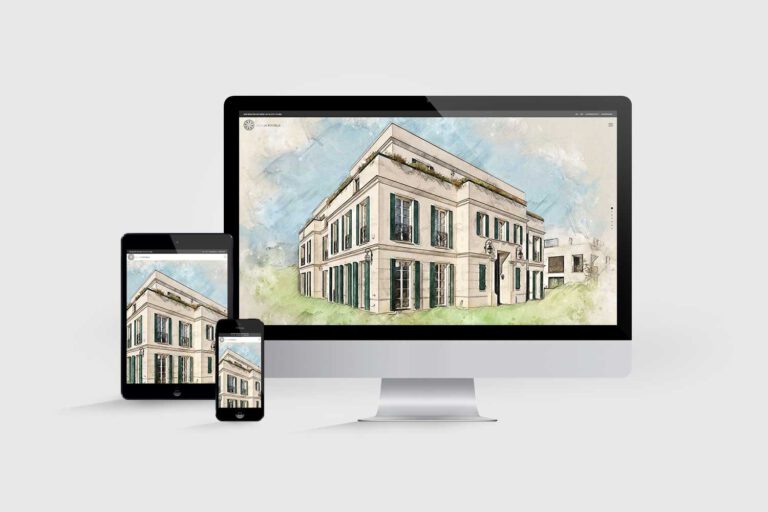 Website für Immobilienprojekt Villa La Rochelle: Startseite