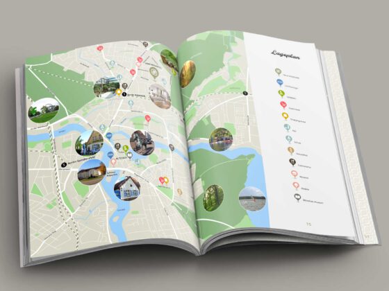 Illustration Lageplan für Broschüre als Softcover für Neubauprojekt Neue Mittelheide