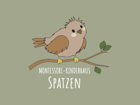 Illustration für Logo Montessori-Kinderhaus Spatzen